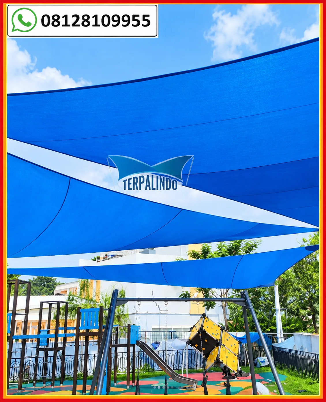  KANOPI MEMBRAN SHADE SAIL UNTUK AREA TAMAN BERMAIN