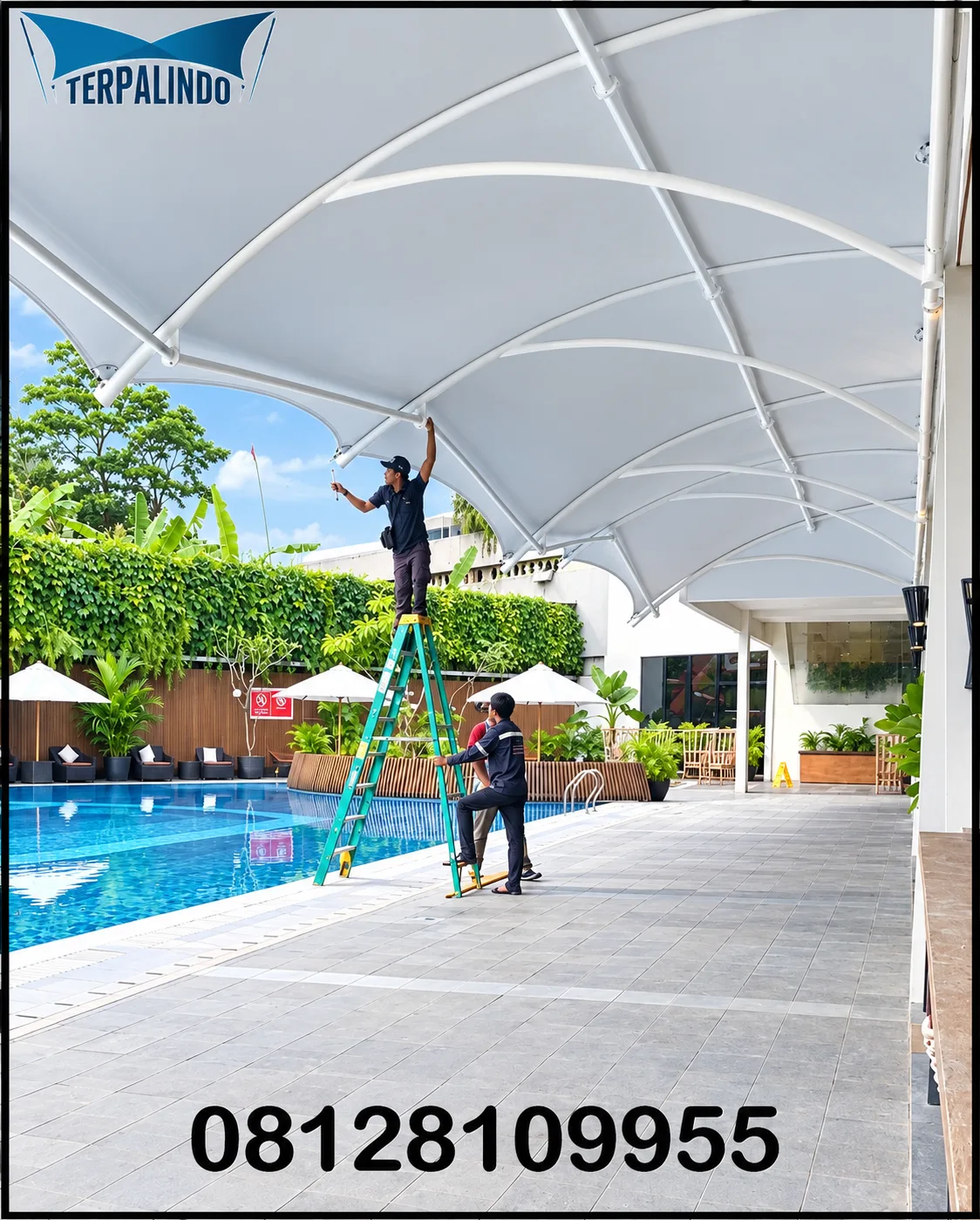 PRODUSEN KANOPI MEMBRAN UNTUK AREA CAFE HOTEL